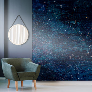 Blue galaxy light stars wallpaper perfect for home decor