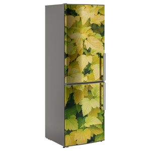 Autumn Leaves abstraction single tall fridge vinyl wrap sticker  
