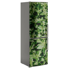Load image into Gallery viewer, Mint  Abstract yellow and purple single tall fridge vinyl wrap stickers
