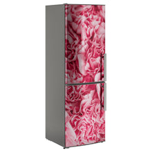 Load image into Gallery viewer, pink flowers abstraction single tall fridge vinyl wrap sticker  

