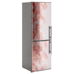 Rose Petals abstraction single tall fridge vinyl wrap sticker  