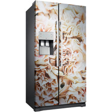 Load image into Gallery viewer, pink flowers abstraction American double fridge vinyl wrap sticker  
