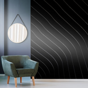 Abstract metal fan design modern black and white wallpaper home decor vinyl