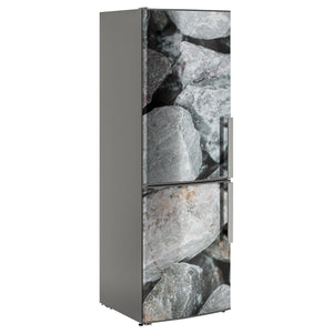 Large Stone abstraction single tall fridge vinyl wrap sticker  